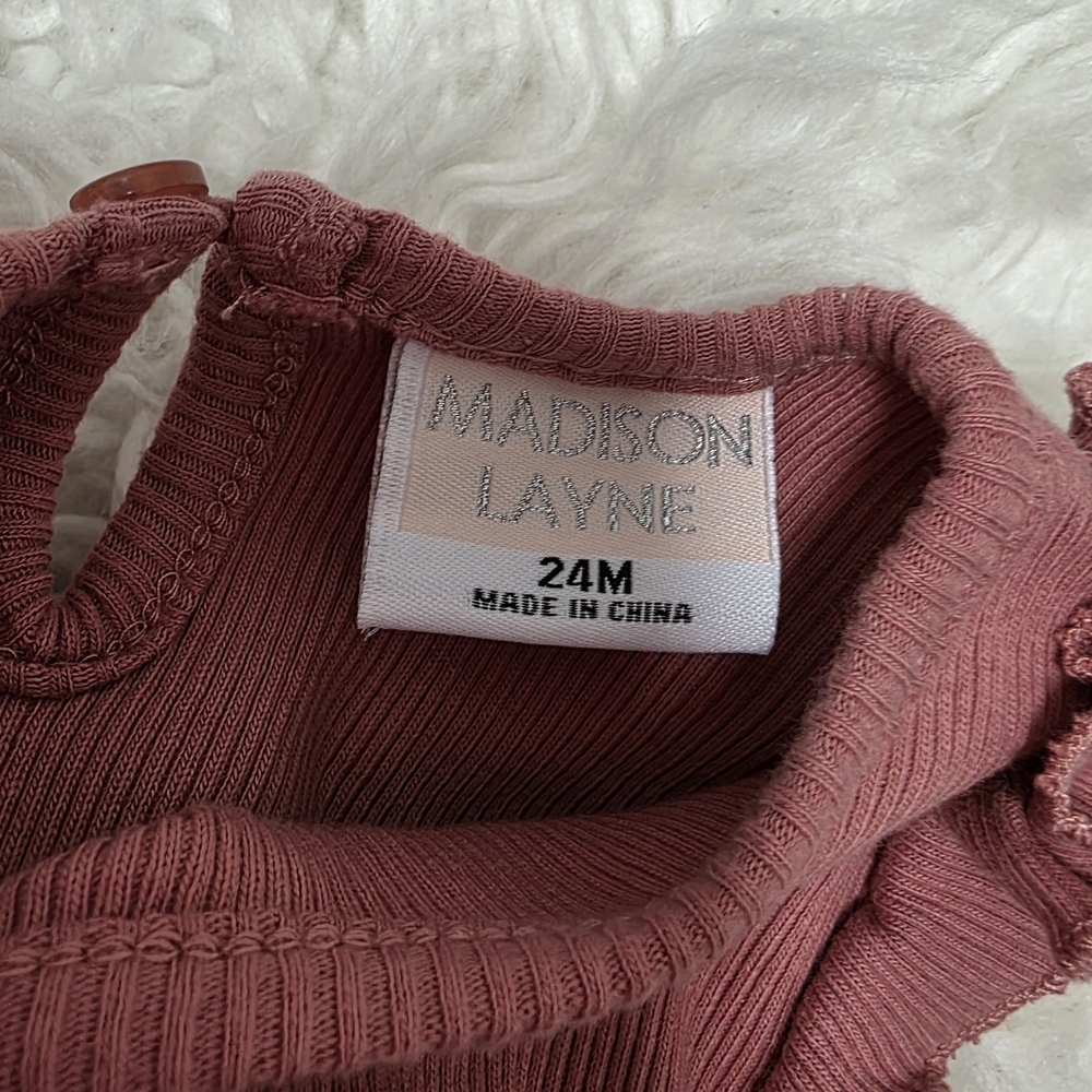 New Madison Layne Baby Girl Tulle Dress & Headband Set - Mauve/Gold - 24M - Picture 5 of 5